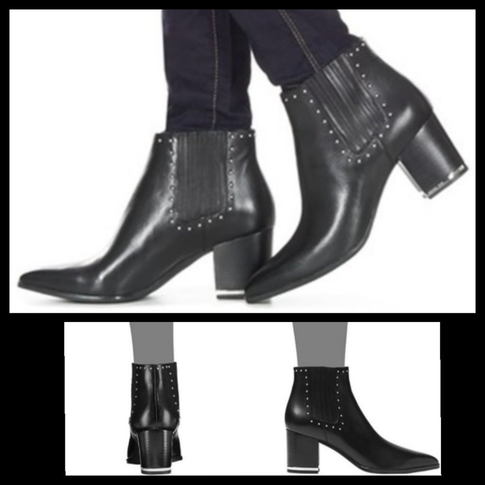 MICHAEL Michael Kors Black Leather Ankle Booties - Picture 16 of 16